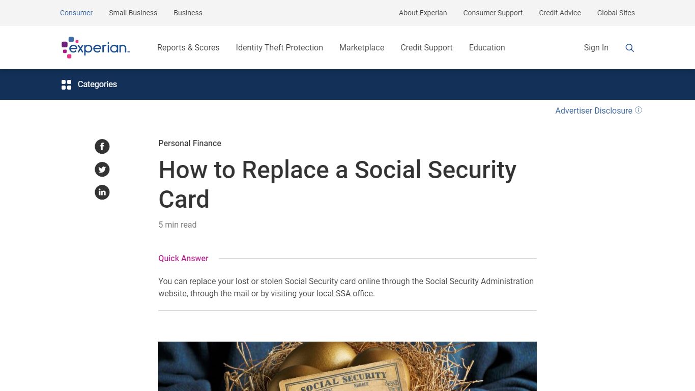 How to Replace a Social Security Card - Experian