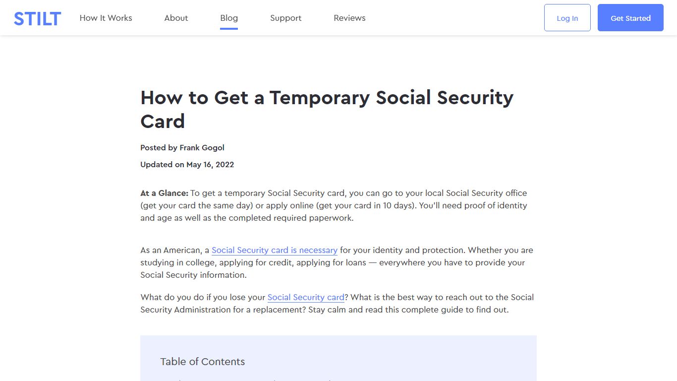 How to Get a Temporary Social Security Card - Stilt Blog